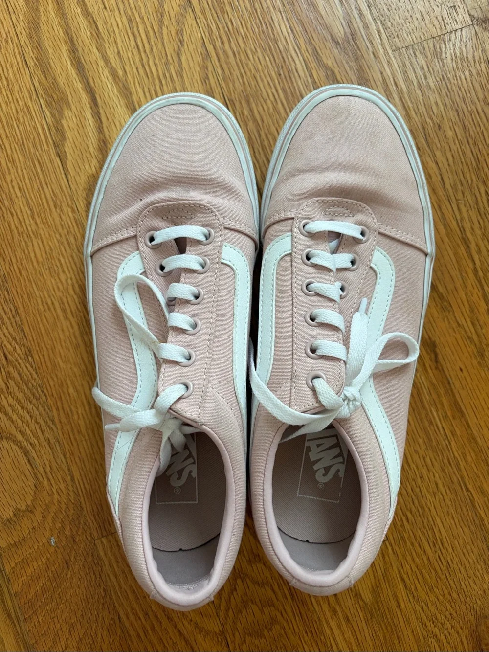 Vans Old Skool Low-Top Sneakers - Light Pink & White
